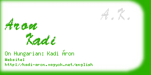 aron kadi business card